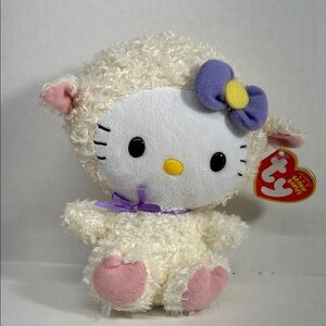 Hello Kitty Plush Toy with Purple Bow